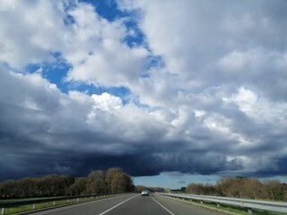 Carretera en la provincia de Lugo, Galicia