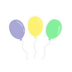 Set of cartoon balloons. Balloons for birthday and party. Flat icon for celebrate. Vector illustration © vector_ukraine