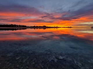 sunset over the sea