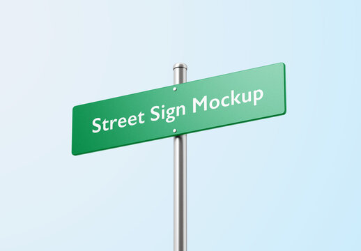 Street Direction Sign Mockup
