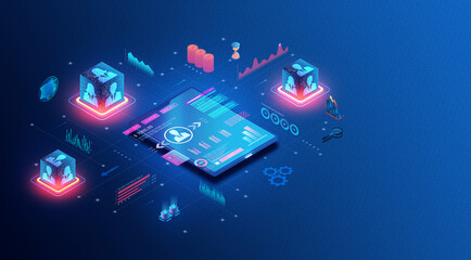 Human Capital Management Software and Human Resources Management Applications - HCM - 3D Illustration