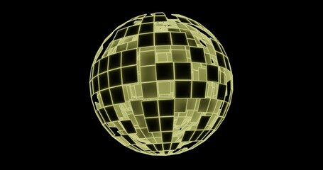 3d wireframe shaded sphere