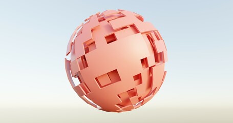 3d wireframe shaded sphere