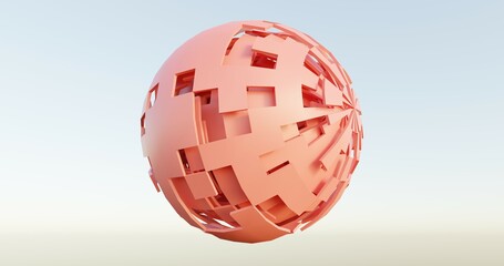 3d wireframe shaded sphere