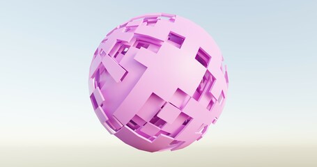 3d wireframe shaded sphere