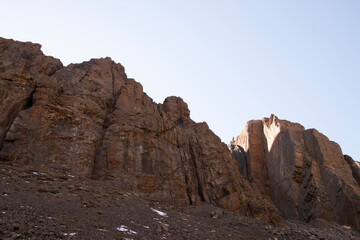 Fototapeta premium person on the top of mountain