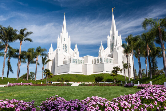 The San Diego California Mormon Temple in La Jolla, California