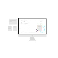 Mac Monitor showing Low-Code, No-Code Web Application