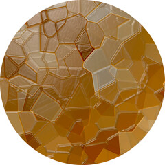 Round sublimation design for key chains. Bright geometric abstraction. Crystal lattice, glass, crystal, leather.