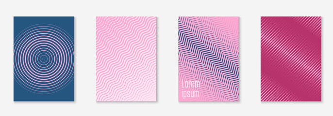 Minimalist trendy cover with line geometric elements and shapes.