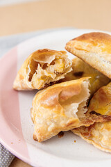 Puff pastry banana pie