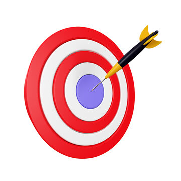 3d illustration dart board for target