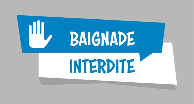 Logo baignade interdite.
