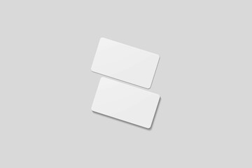 Blank business card for mockup. 3D Render.