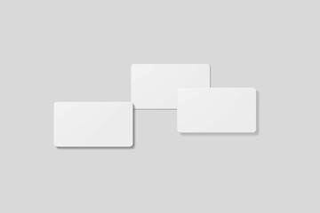 Blank business card for mockup. 3D Render.