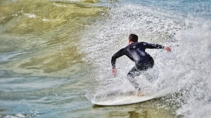 surfer in action