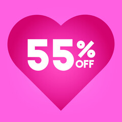 55 off sale pink heart balloon on a pink background