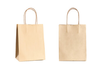 Brown paper bag isolated