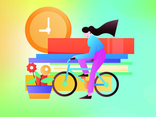 Reading leads to knowledge vector concept illustration
