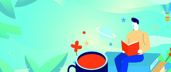 Reading leads to knowledge vector concept illustration
