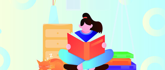 Reading leads to knowledge vector concept illustration
