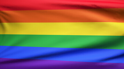rainbow lgbt flag in the wind
