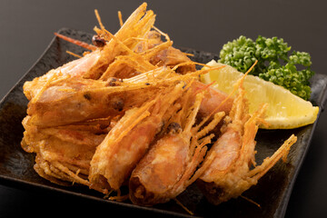甘海老の頭の唐揚げ