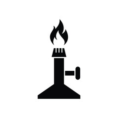 Bunsen burner icon design isolated on white background