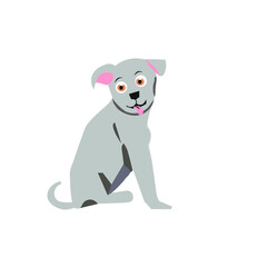 Gray dog ​​drawing