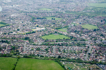 Aerial view of Feltham with the Arenas Parklands - 501439189