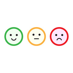 Set icon smile emoji. Face symbol. Character for banner design. Vector illustration. stock image.