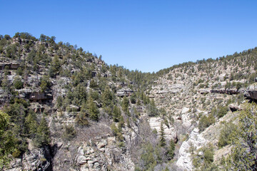 landscape with blue sky and clouds