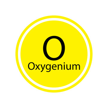 Oxygen chemical element. Periodic table of Mendeleev. Vector illustration. stock image.