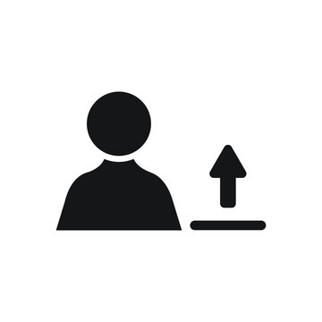 User profile upload icon design. vector illustration