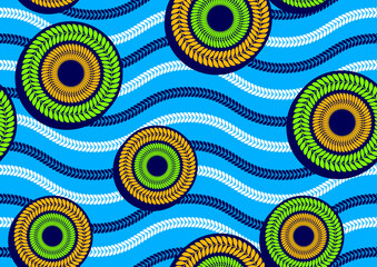 Flower ivy Images,, Ethnic Pattern of african textile art, Hawaii abstract circle, line and point image background, fashion artwork for print, vector file eps10.