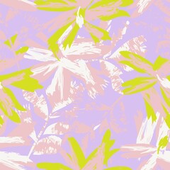 Floral Brush strokes Seamless Pattern Design