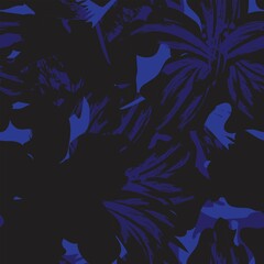 Floral Brush strokes Seamless Pattern Design