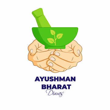 vector illustration for Aushman Bharat Diwas means blessed India day
