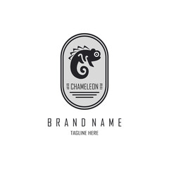 chameleon lizard logo template design for brand or company and other © LordOttori
