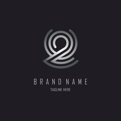 modern monogram logo template design for brand or company and other