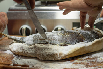 Chita horneada a la sal