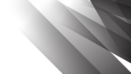 Dark black and white abstract background geometry shine and layer element vector for presentation design. Suit for business, corporate, institution, party, festive, seminar, and talks.