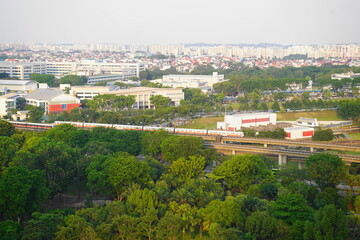 aerial view of the city