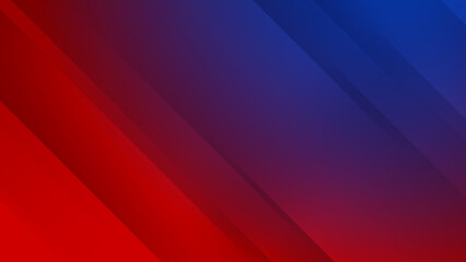 Abstract blue red geometric light triangle line shape with futuristic concept presentation background