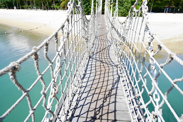 Palawan Beach|net suspension bridge