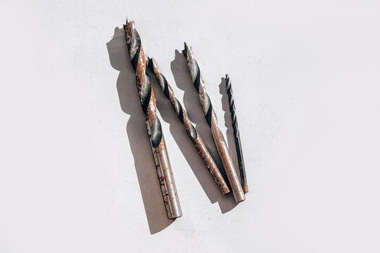 Brocas para perfurar madeira, ferramentas antigas para marcenaria
