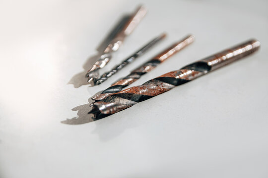 Brocas para perfurar madeira, ferramentas antigas para marcenaria