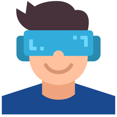 Fototapeta premium vr headset flat icon