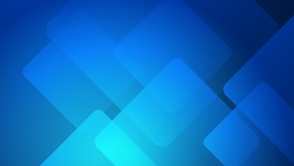 Abstract blue square tech geometric light triangle line shape with futuristic concept presentation background