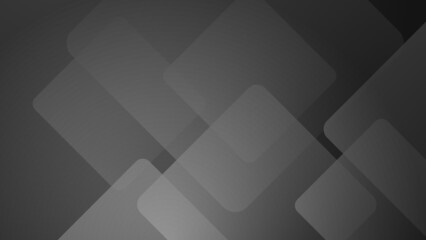 Fototapeta premium Abstract black square grey geometric light triangle line shape with futuristic concept presentation background
